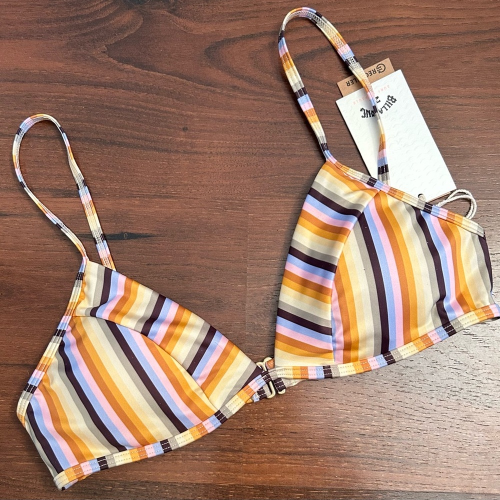 NWT Billabong Postcards From Paradise Charlie bikini top - S and L